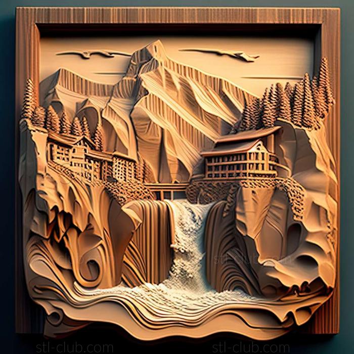 3D model Neuhausen am Rheinfall in Switzerland (STL)